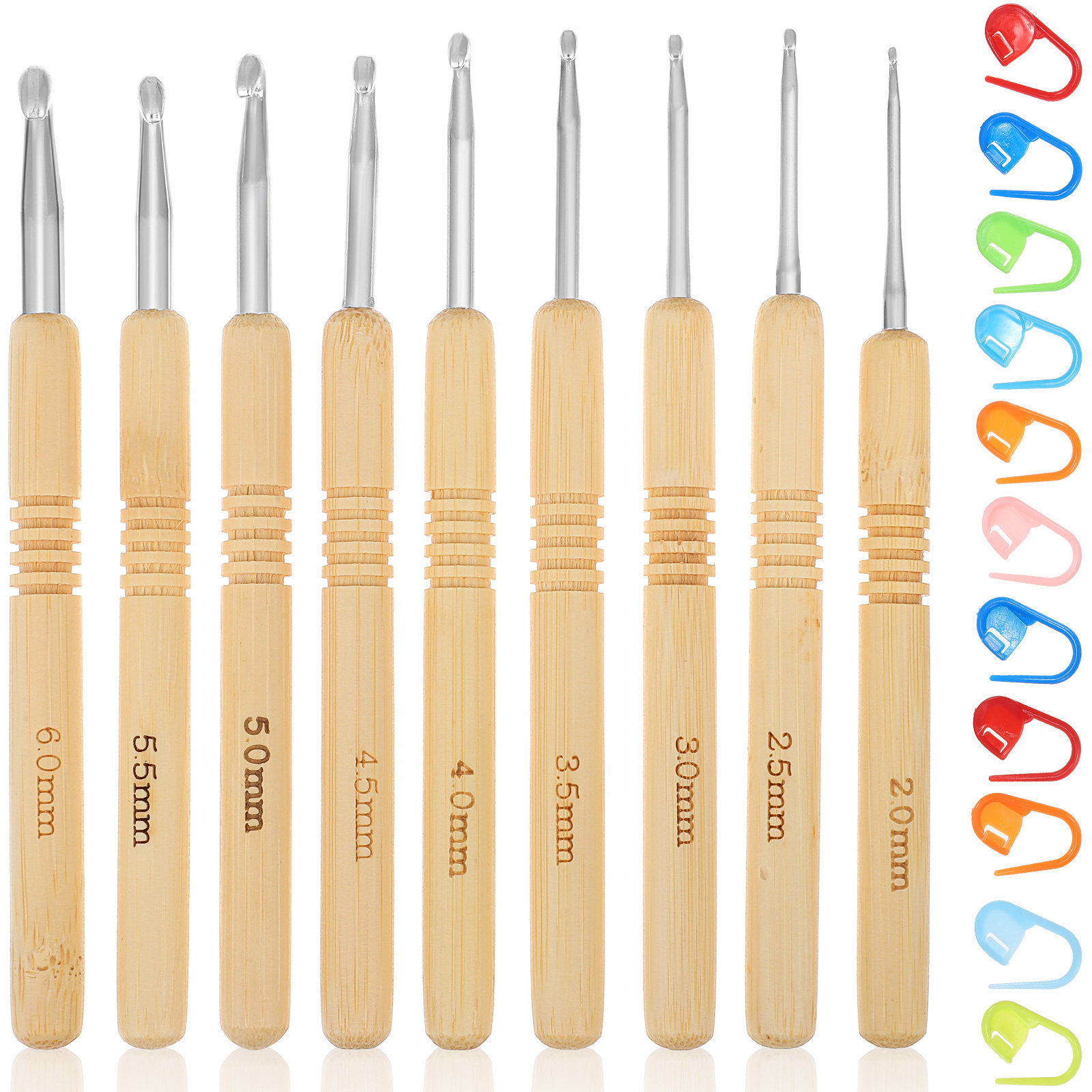1Set Wooden Crochet Hook Set V - Wooden Crochet Hooks Ergonomic Handle recension och pris