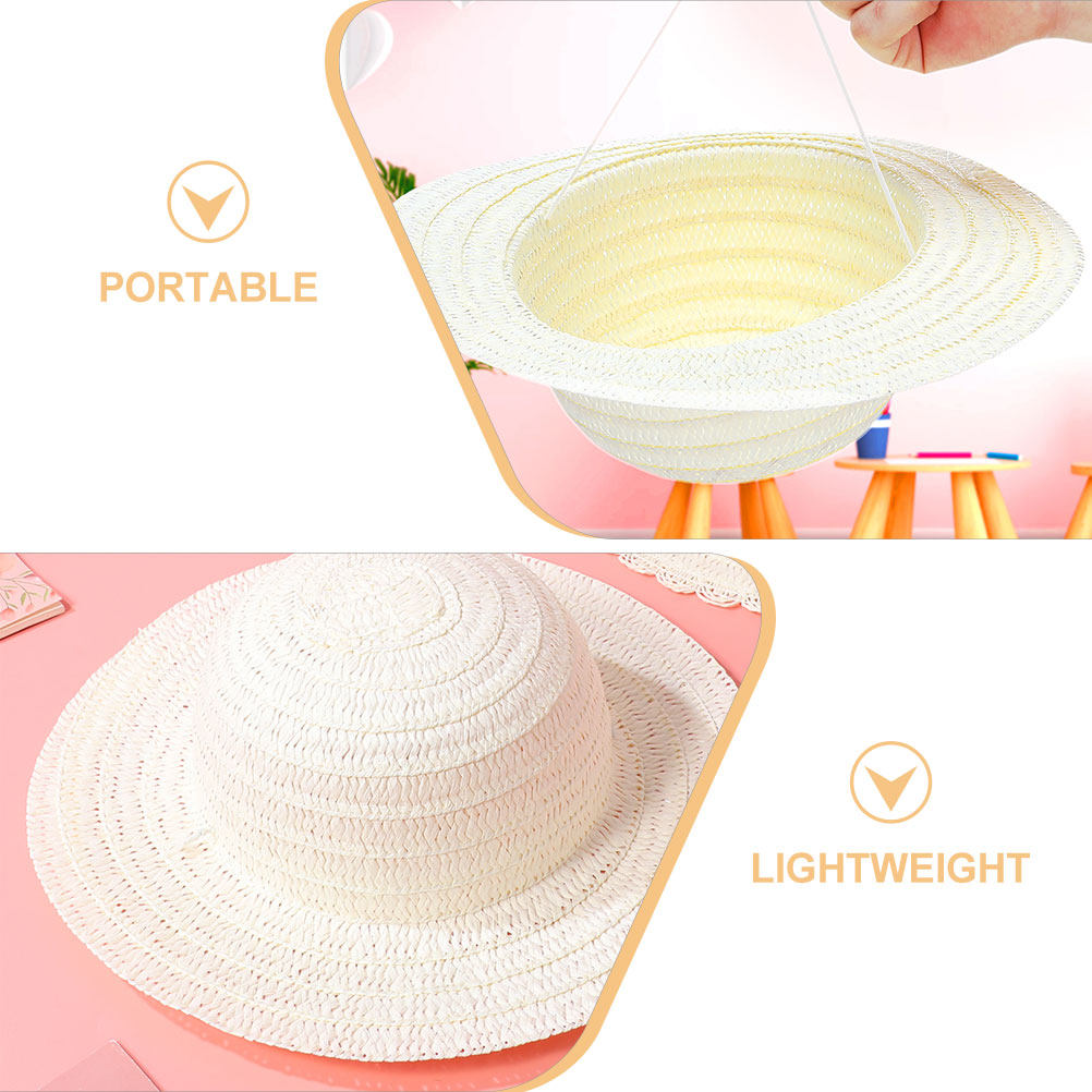 8Pcs Children Straw Hats DIY B - Painting Supplies recension och pris