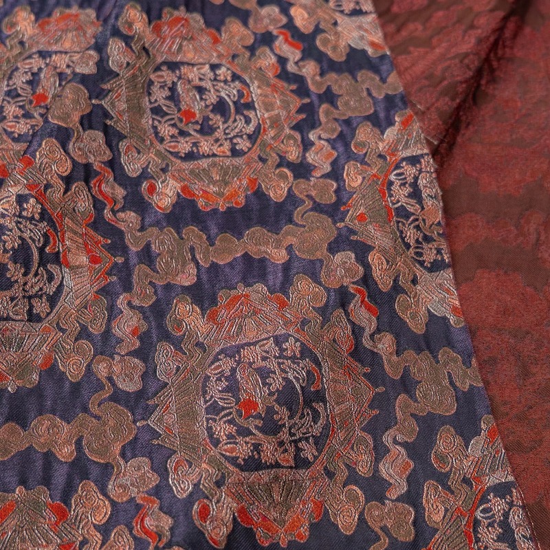 Purple Red Rayon Floral Jacqua - Sewing recension och pris