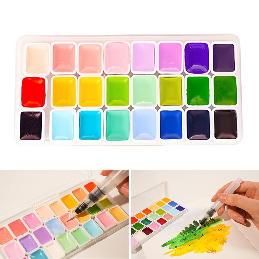 24 Colors Watercolors Paint Se - Watercolor Paint Set Solid Pigment recension och pris