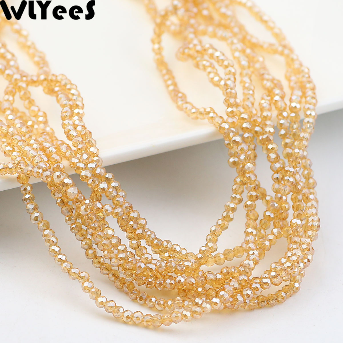 WLYeeS Flat Round Gold Champag - Glass Seed Beads 2Mm Jewelry Making recension och pris