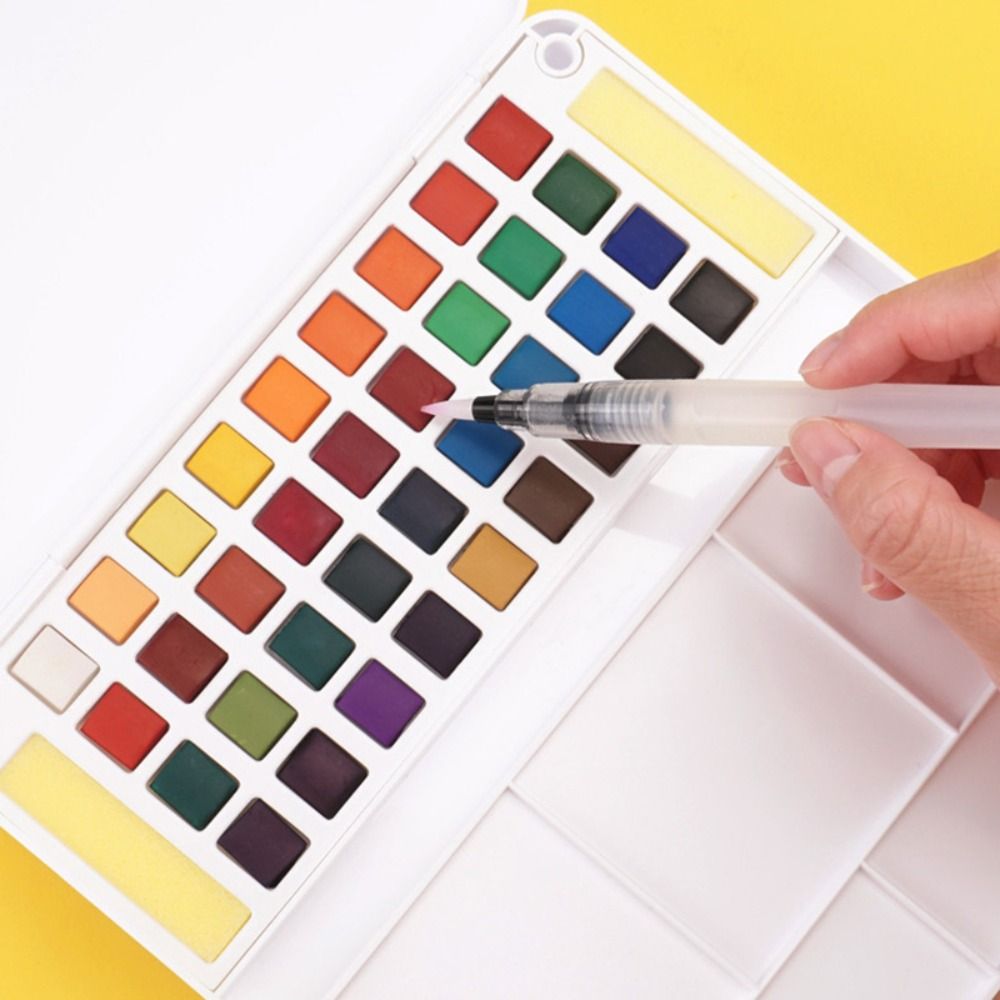 With Water Brush Pen Watercolo - Watercolor Paint Set Solid Pigment recension och pris