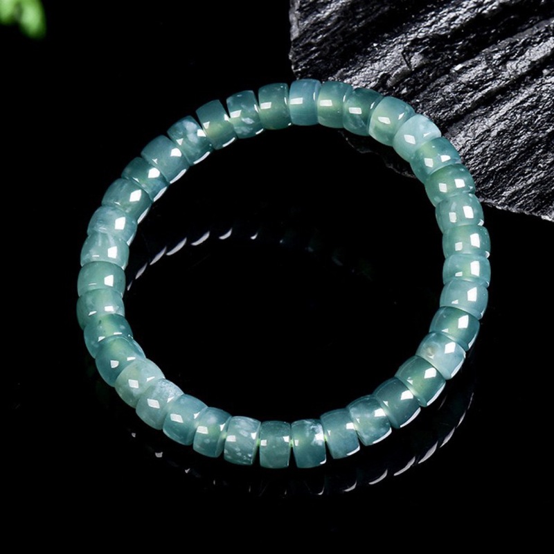 Natural Grade A Jadeite Blue W - Beading recension och pris
