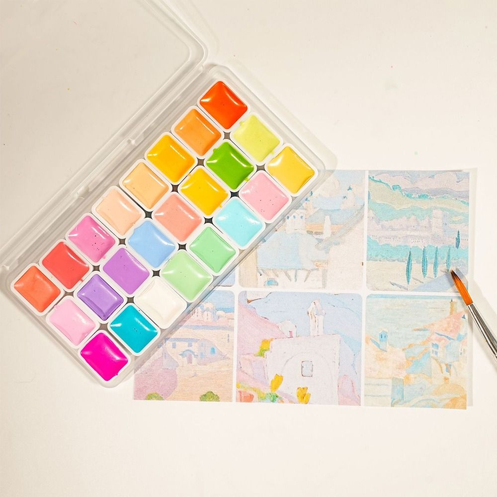 24 Colors Watercolors Paint Se - Watercolor Paint Set Solid Pigment recension och pris