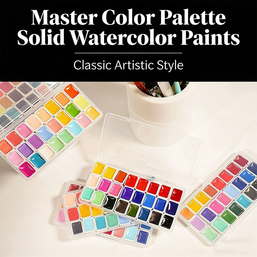 24 Colors Watercolors Paint Se - Watercolor Paint Set Solid Pigment recension och pris