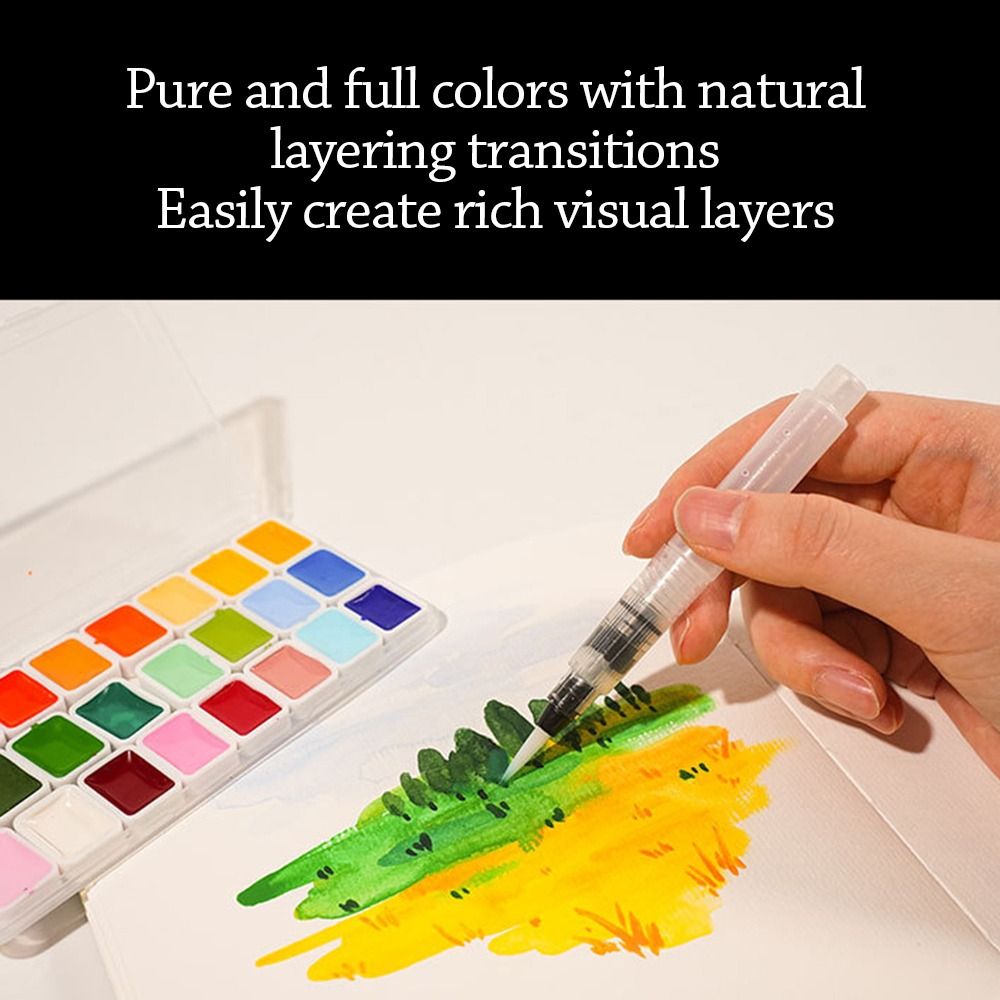 24 Colors Watercolors Paint Se - Watercolor Paint Set Solid Pigment recension och pris