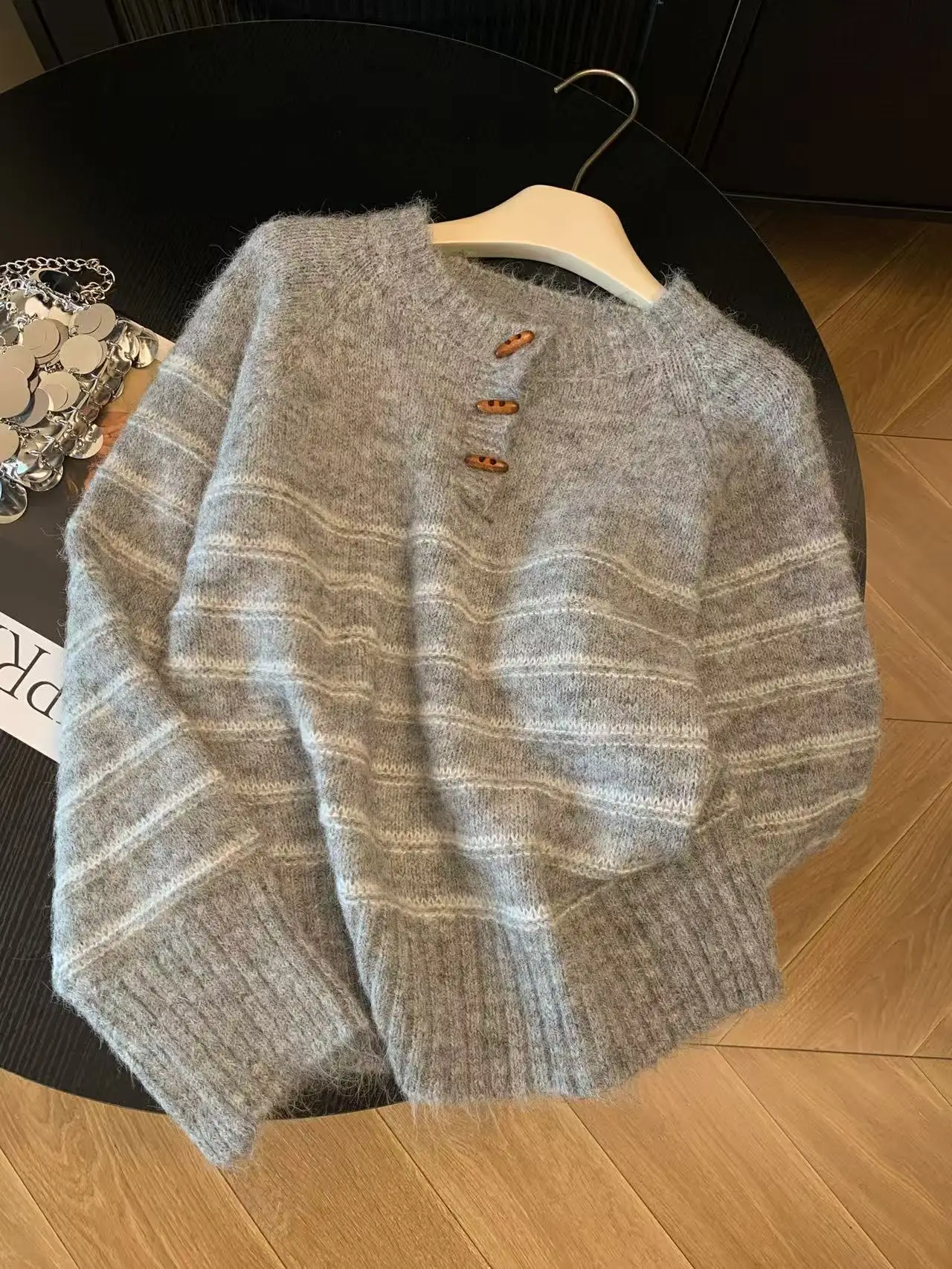 Autumn Winter Women's Striped  - Embroidery recension och pris