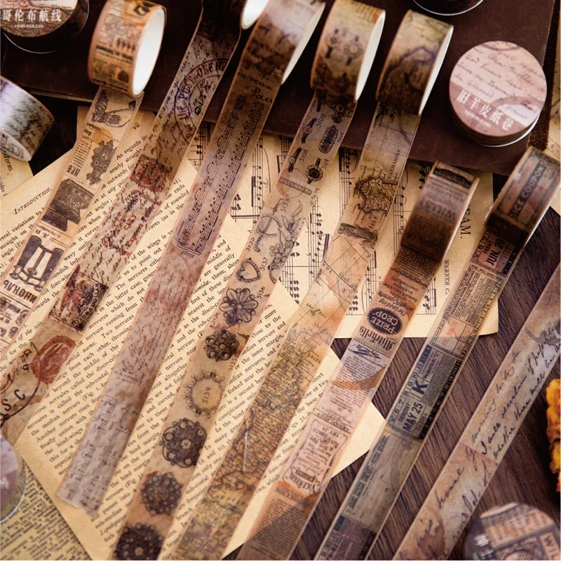18.5mm*2m Vintage Washi Paper  - Vintage Junk Journal Scrapbooking Paper recension och pris
