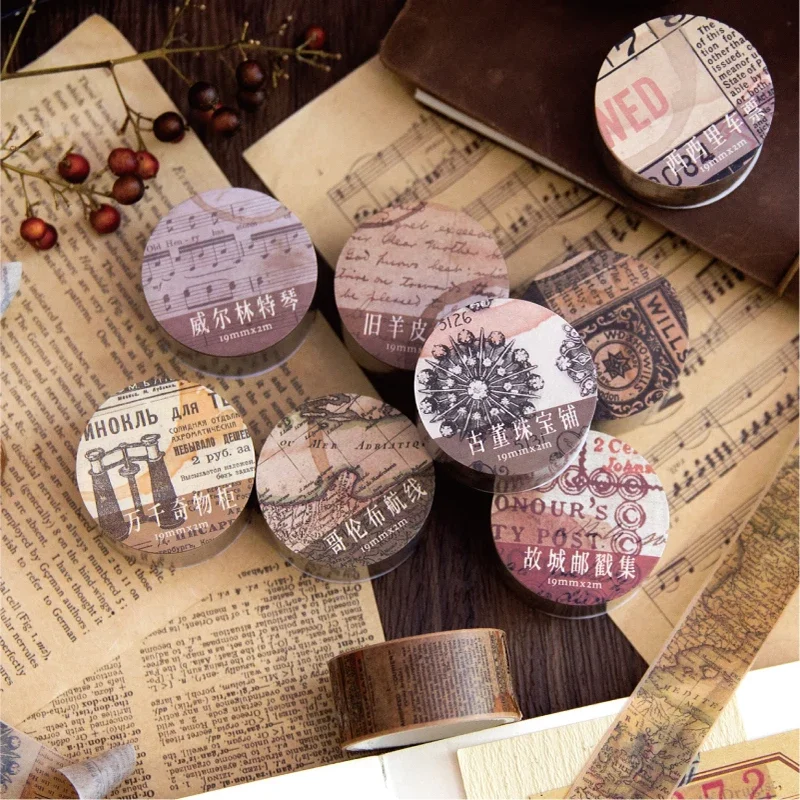 18.5mm*2m Vintage Washi Paper  - Vintage Junk Journal Scrapbooking Paper recension och pris