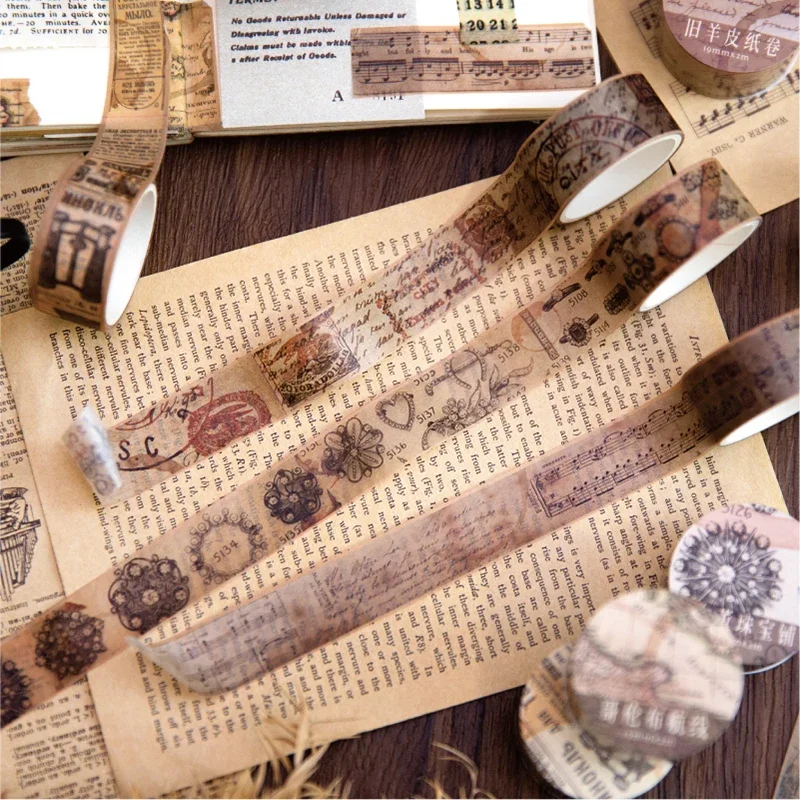 18.5mm*2m Vintage Washi Paper  - Vintage Junk Journal Scrapbooking Paper recension och pris