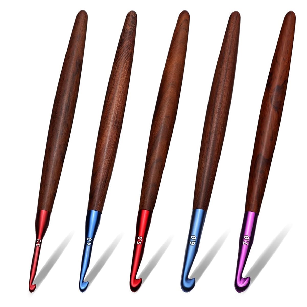 2026 New Crochet Hooks Set, Er - Wooden Crochet Hooks Ergonomic Handle recension och pris