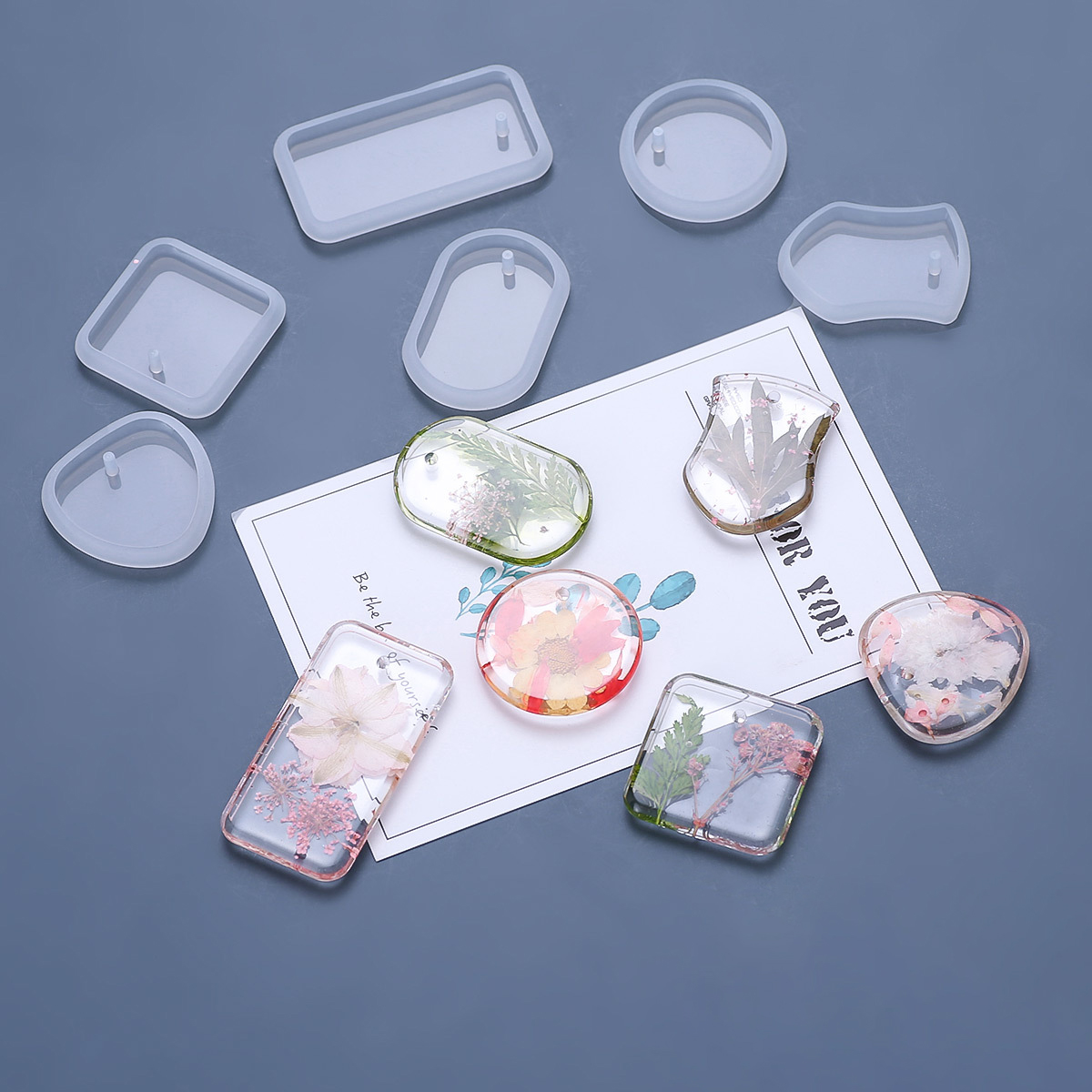 1/6/10pcs DIY Keychain Pendant - Silicone Epoxy Resin Molds Set recension och pris