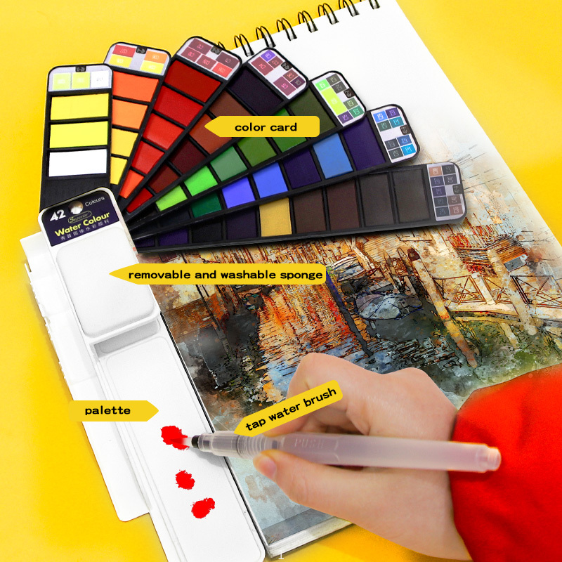 18/25/33/42 Colors Solid Water - Watercolor Paint Set Solid Pigment recension och pris