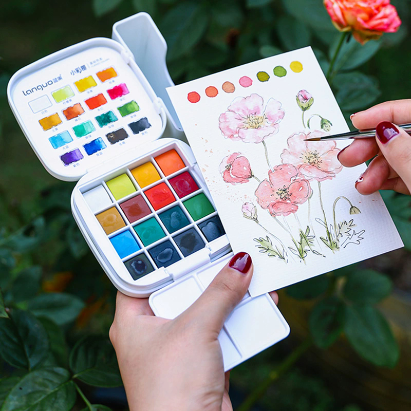 LANGUO 16Colors Watercolor Pai - Watercolor Paint Set Solid Pigment recension och pris
