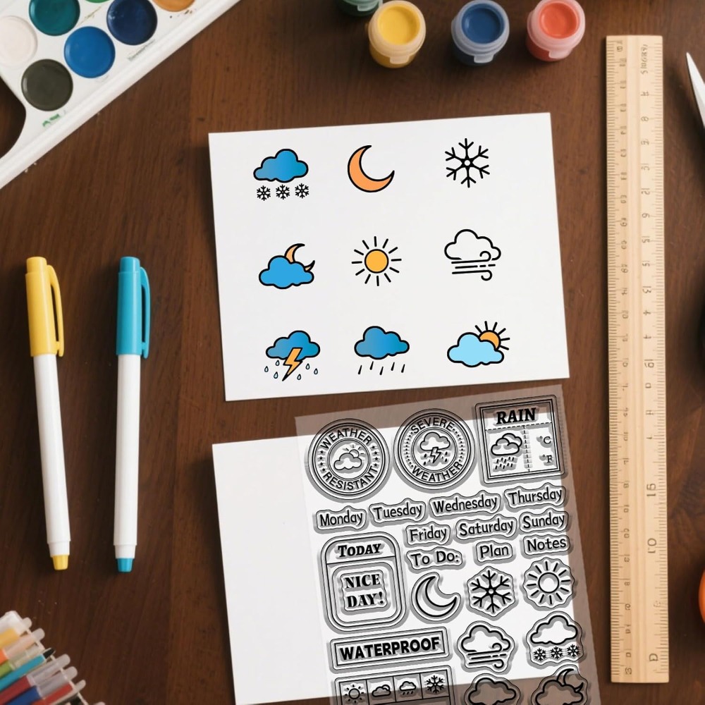 Weather Diary Clear Stamp for  - Clear Silicone Stamps For Card Making recension och pris