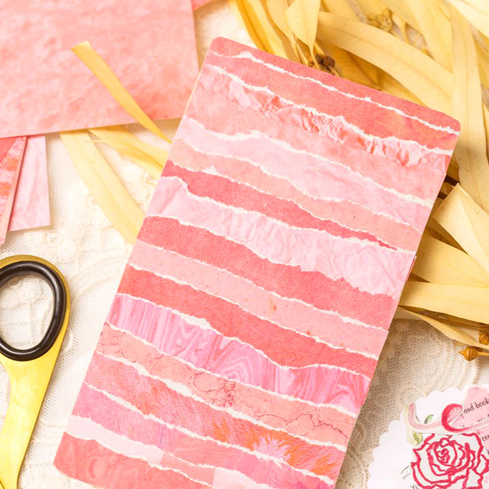 100 Pcs Colorful Texture Backg - Vintage Junk Journal Scrapbooking Paper recension och pris
