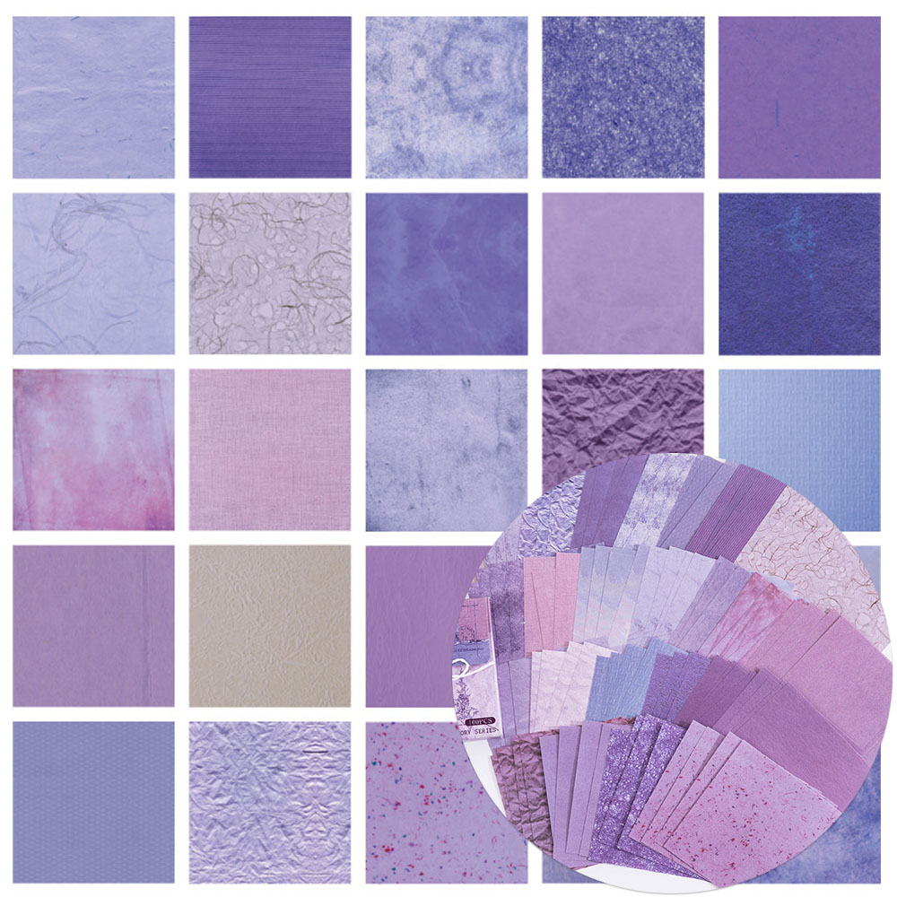 100 Pcs Colorful Texture Backg - Vintage Junk Journal Scrapbooking Paper recension och pris