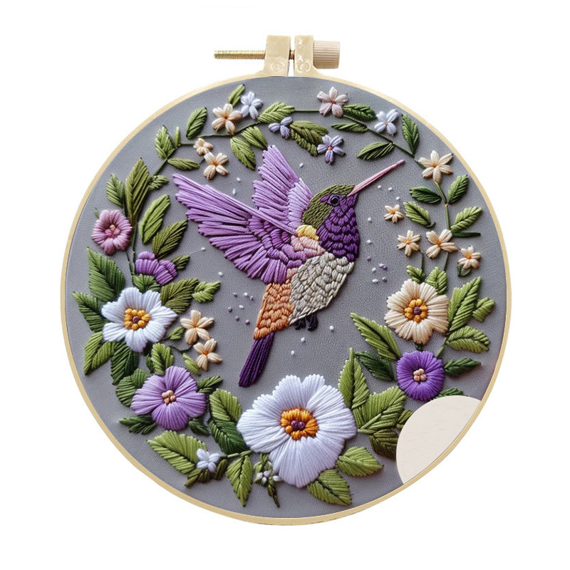 Hummingbird Embroidery Kit for - Cross Stitch Stamped Kits Beginners recension och pris
