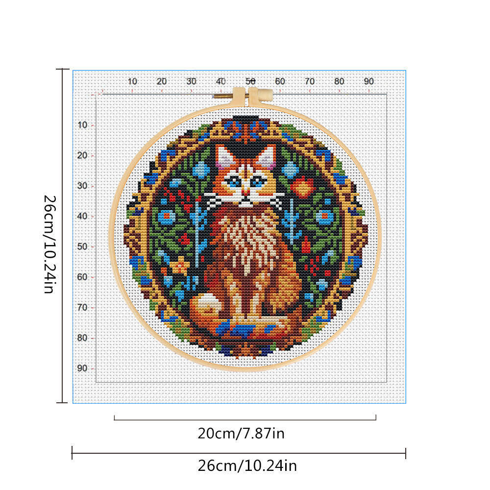 DIY Cross Stitch Cat Animal 11 - Cotton Embroidery Thread Skeins recension och pris