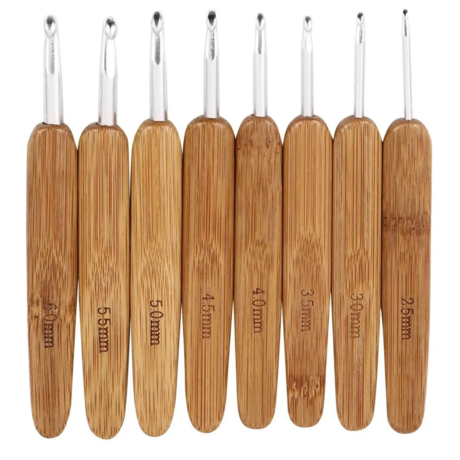 Artisanal Bamboo-Wood Crochet  - Wooden Crochet Hooks Ergonomic Handle recension och pris