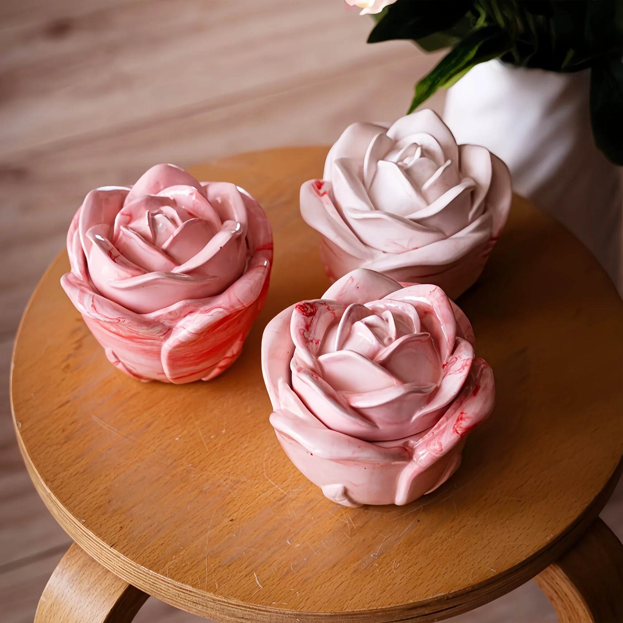2-Piece Set Rose Shaped Silico - Silicone Epoxy Resin Molds Set recension och pris