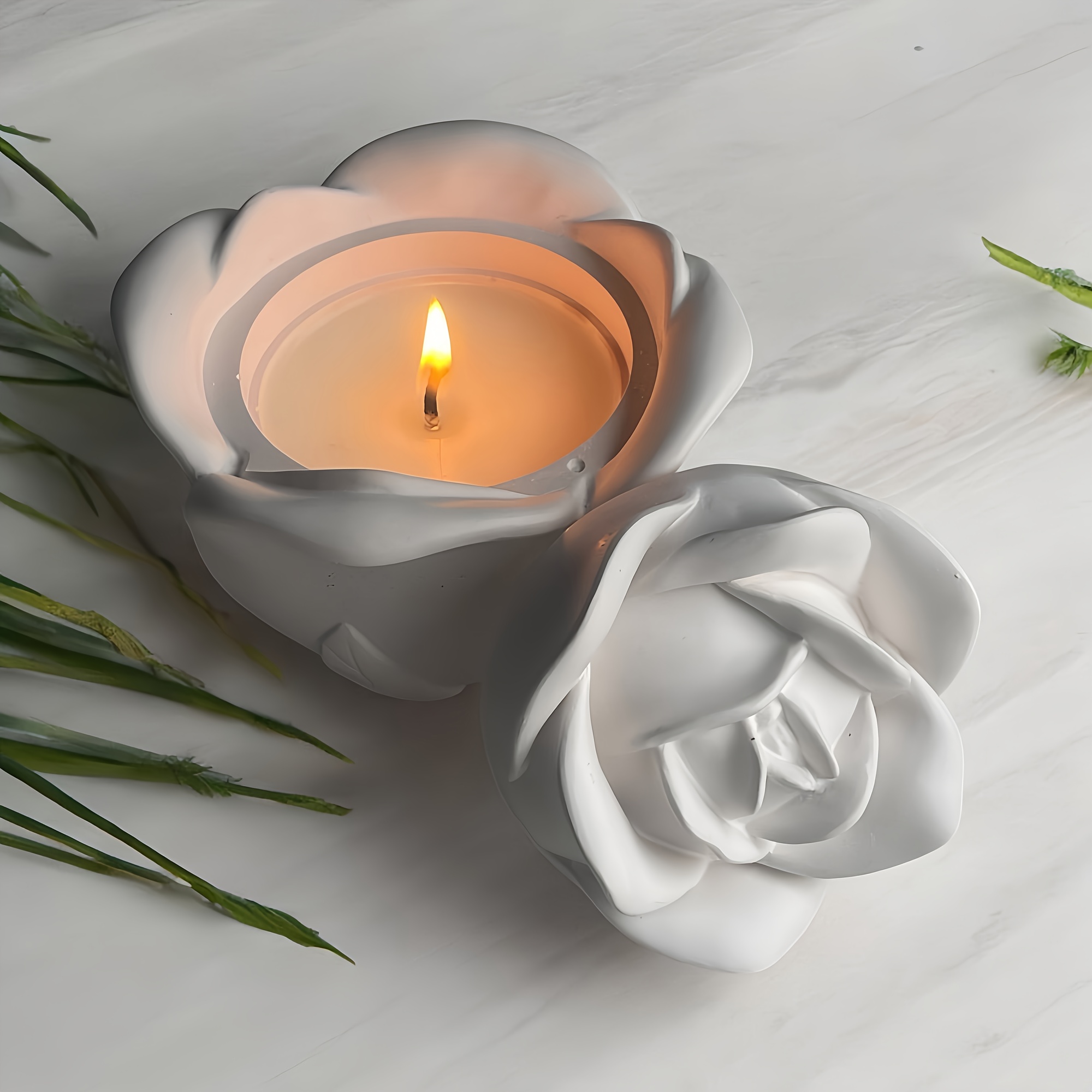 2-Piece Set Rose Shaped Silico - Silicone Epoxy Resin Molds Set recension och pris