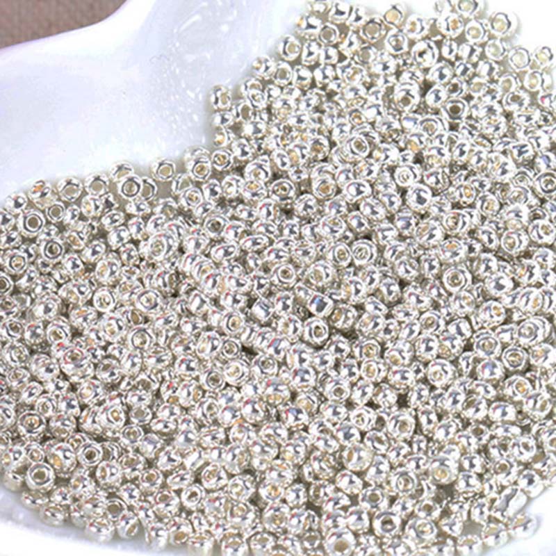 Gold and Silver Color 2mm 3mm  - Glass Seed Beads 2Mm Jewelry Making recension och pris