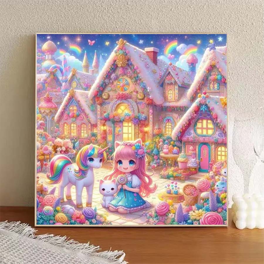 1 piece 5D DIY flocking cloth, - 5D Diamond Painting Kit Full Drill recension och pris