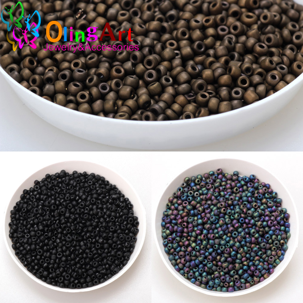 2mm 3mm 4mm Plating Matte Colo - Glass Seed Beads 2Mm Jewelry Making recension och pris