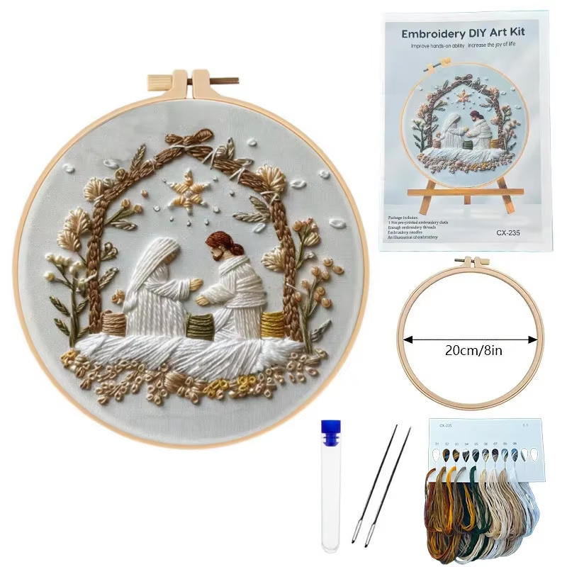 Jesus Birth Christmas Embroide - Cotton Embroidery Thread Skeins recension och pris