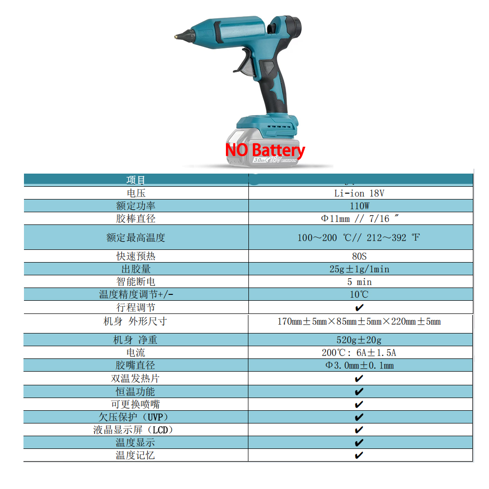 VILASTING Electric Hot Melt Gl - Hot Melt Glue Gun Cordless recension och pris