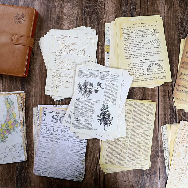 30 Pcs Old Map Flower Letters  - Vintage Junk Journal Scrapbooking Paper recension och pris