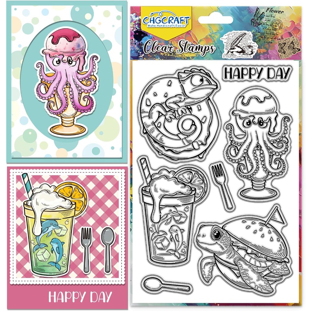 Marine Animal Clear Stamps Tur - Clear Silicone Stamps For Card Making recension och pris