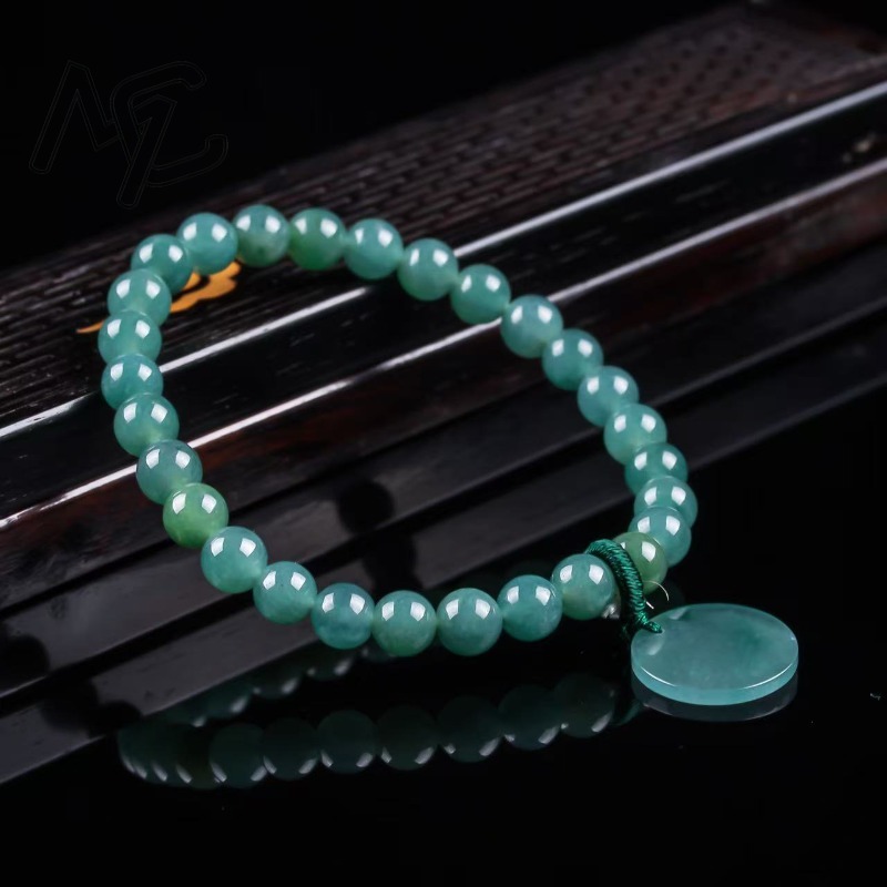 Natural Jadeite Blue Water Not - Beading recension och pris