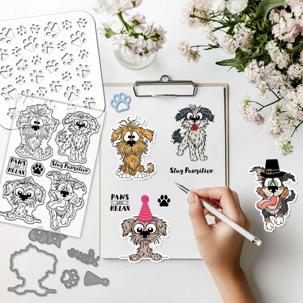 Comic Dog Clear Silicone Stamp - Clear Silicone Stamps For Card Making recension och pris