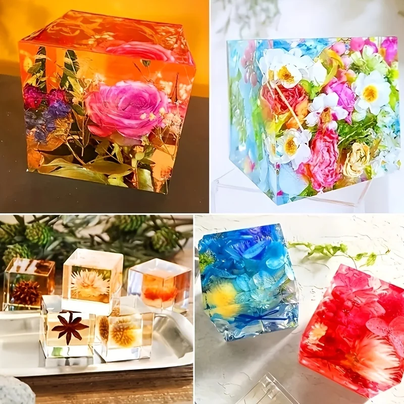 5 pcs Square Resin Mold Silico - Silicone Epoxy Resin Molds Set recension och pris