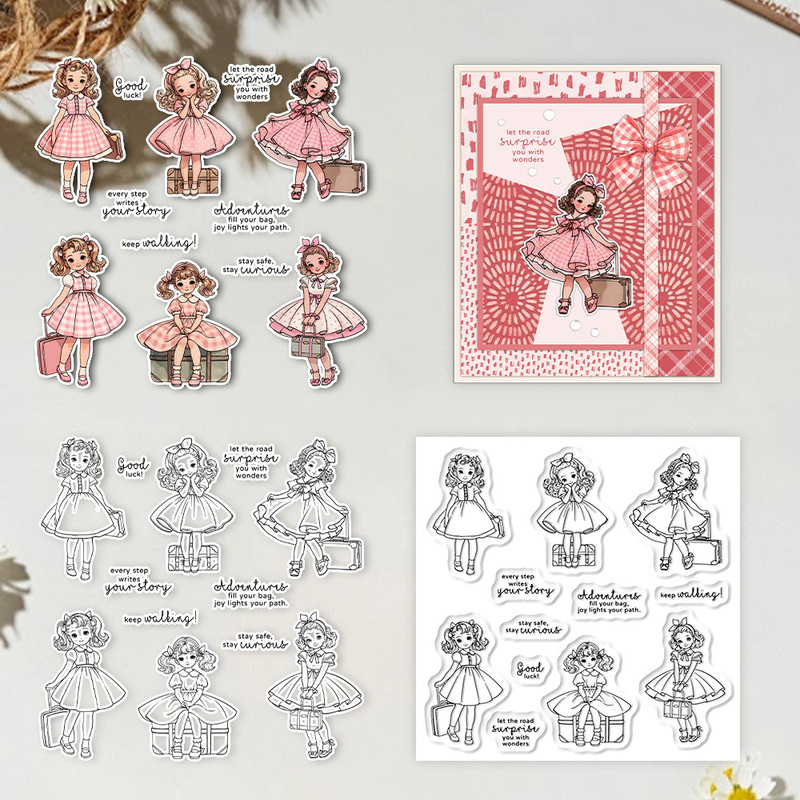 Suncraft Lovely Traveling Litt - Clear Silicone Stamps For Card Making recension och pris