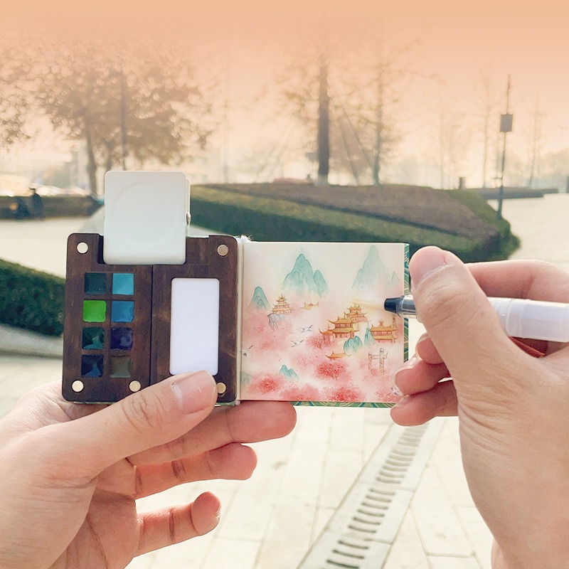 Mini Portable Watercolor Pigme - Watercolor Paint Set Solid Pigment recension och pris