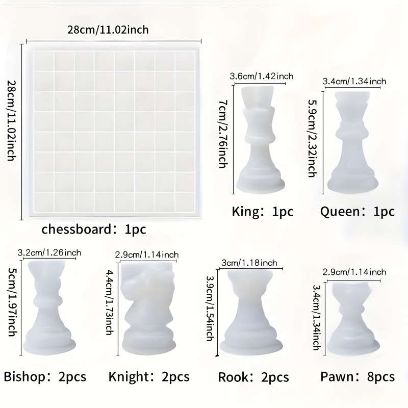 11Chessboard16Resin Silicone M - Silicone Epoxy Resin Molds Set recension och pris