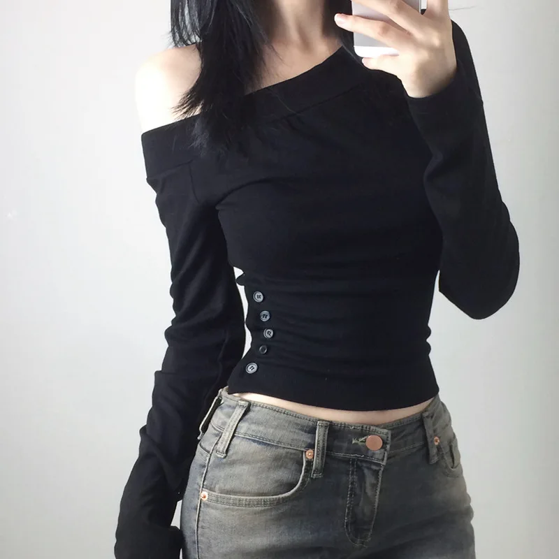 Y2K Vintage Pleated Button T-S - Embroidery recension och pris