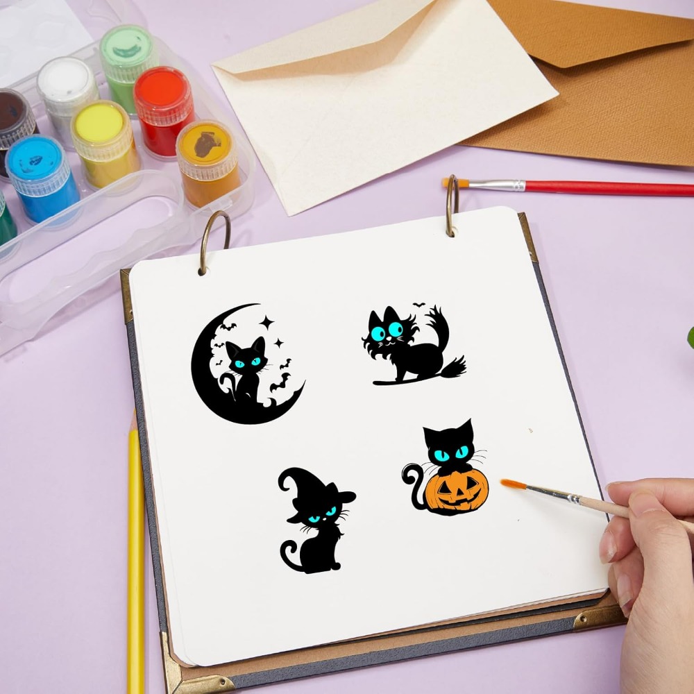 Halloween Black Cats Clear Rub - Clear Silicone Stamps For Card Making recension och pris