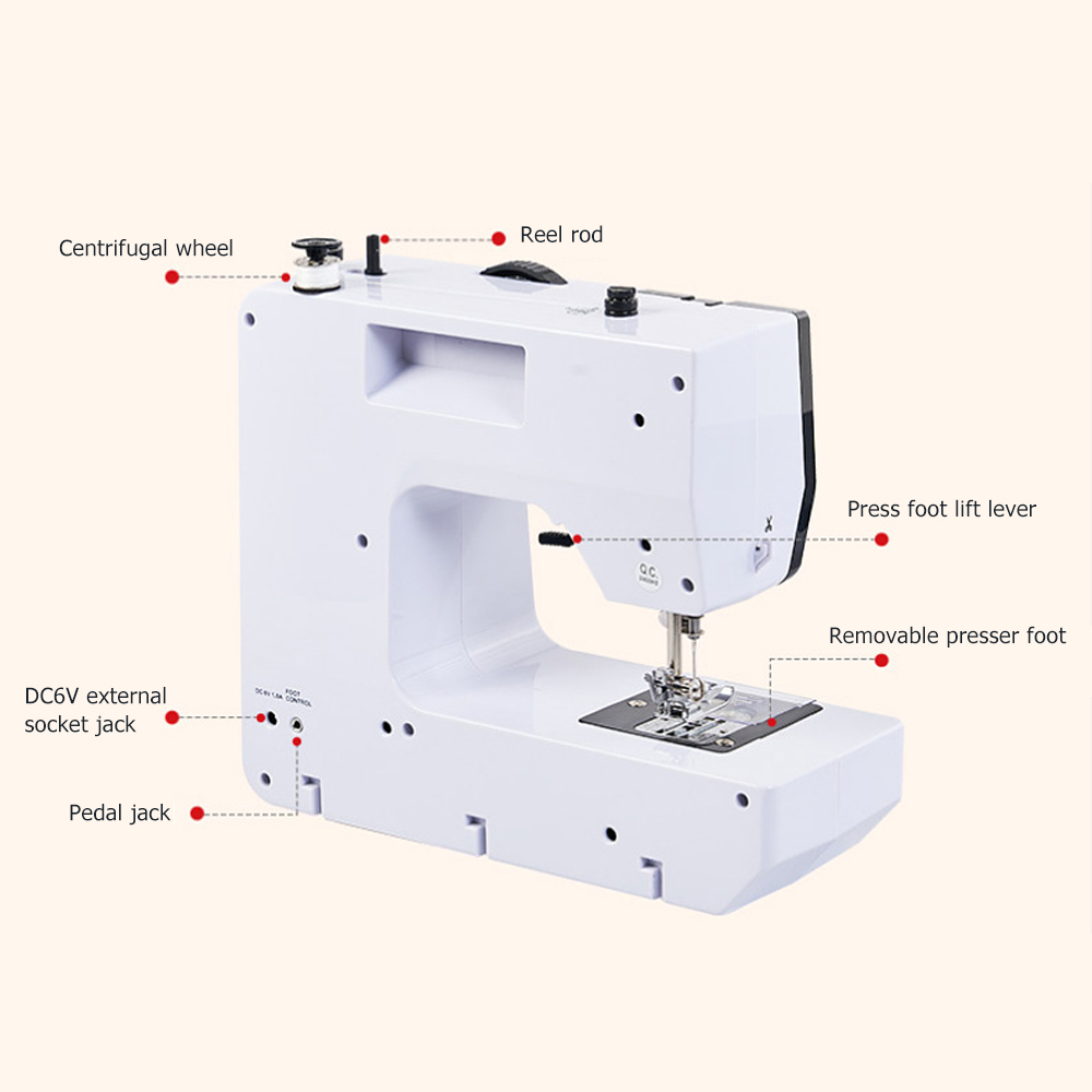 White Portable Sewing Machine  - Mini Electric Sewing Machine Handheld recension och pris