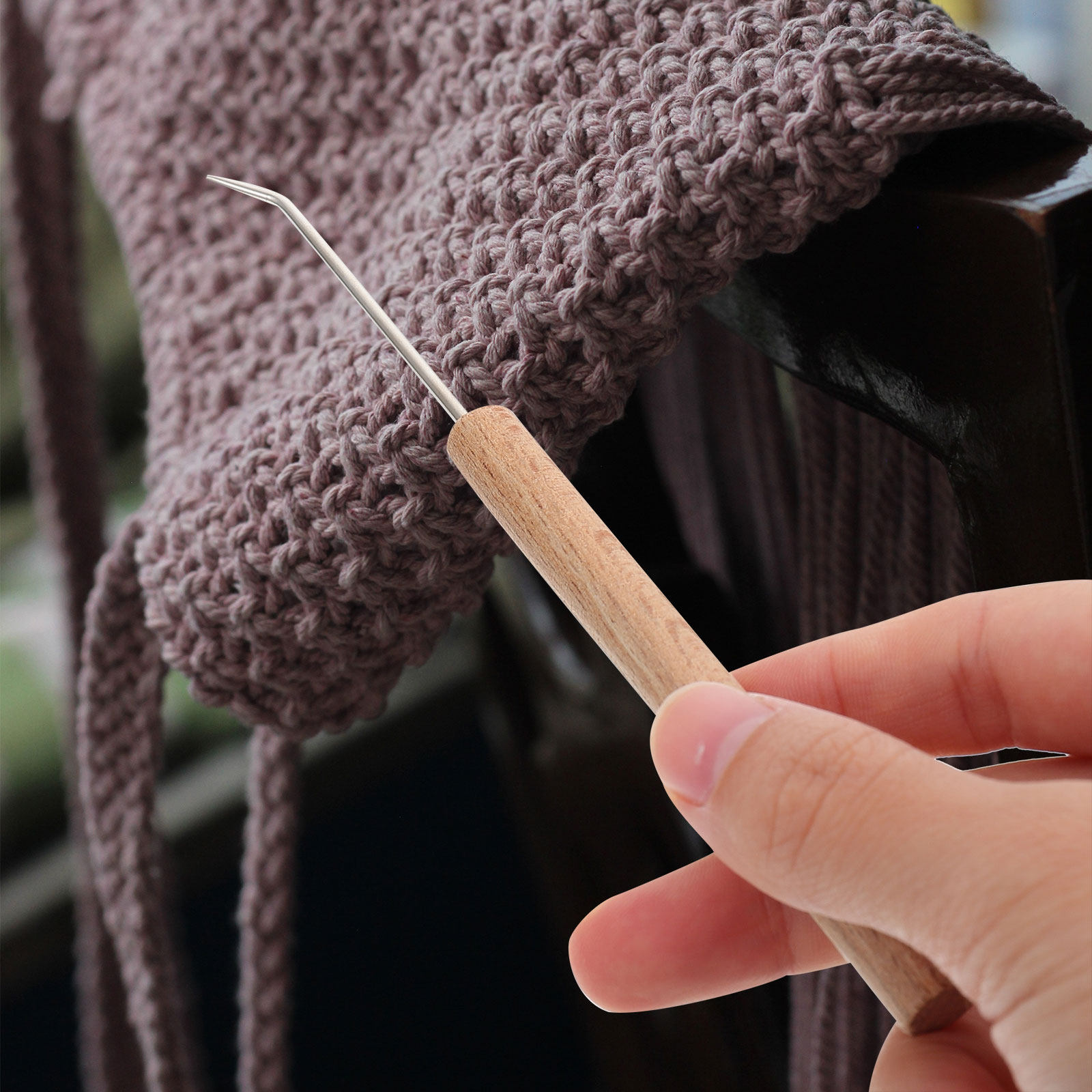 1Pcs Exquisite Wood Handle Cro - Wooden Crochet Hooks Ergonomic Handle recension och pris