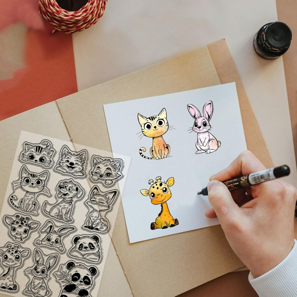 Cat Dog Rabbit Clear Stamps fo - Clear Silicone Stamps For Card Making recension och pris