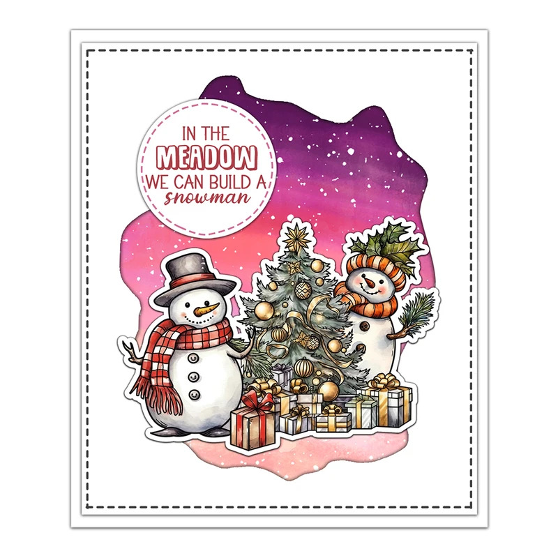 Winter Snowman Christmas Cutti - Clear Silicone Stamps For Card Making recension och pris