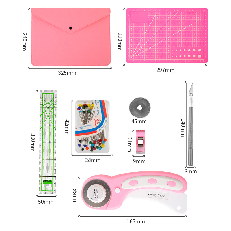 Rotary Cutter Set Pink - Quilt - Rotary Cutter For Fabric 45Mm recension och pris