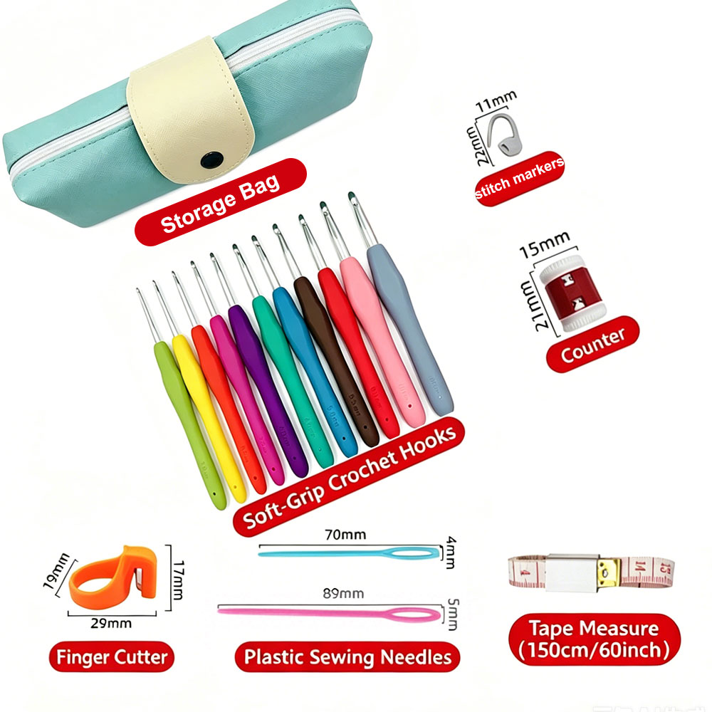 37pcs Crochet Hooks Kits with  - Sewing recension och pris