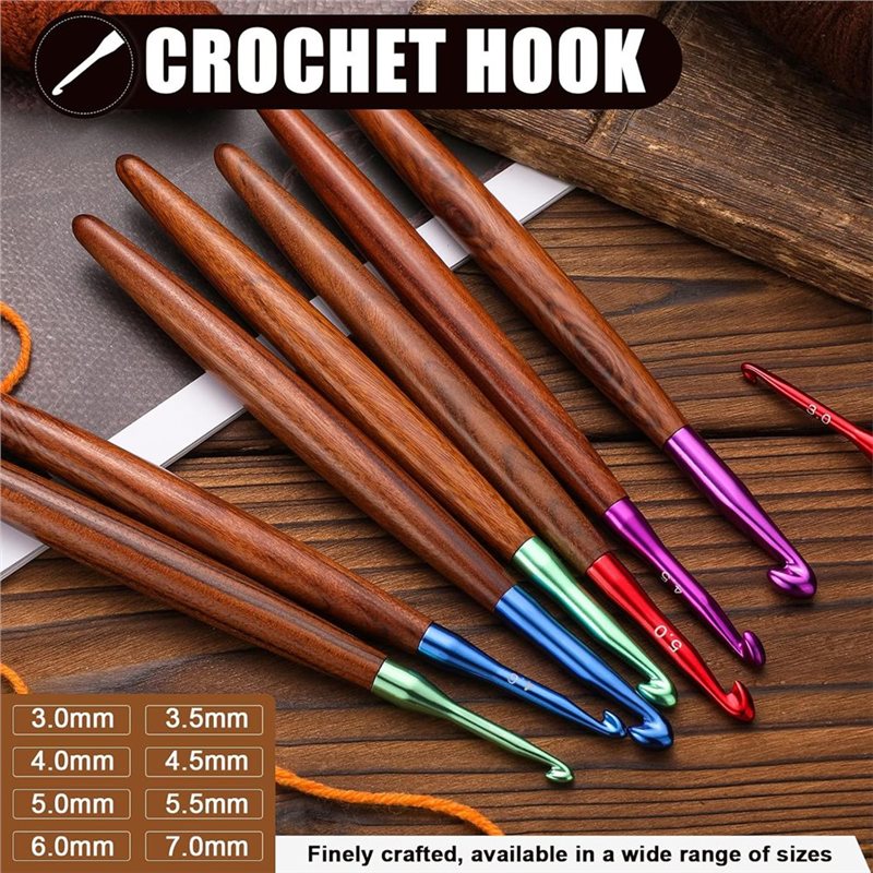 【LAST CHANCE】Ergonomic Crochet - Wooden Crochet Hooks Ergonomic Handle recension och pris