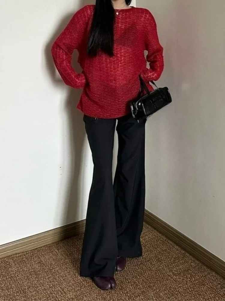 Y2K See-Through Knitted Women' - Embroidery recension och pris